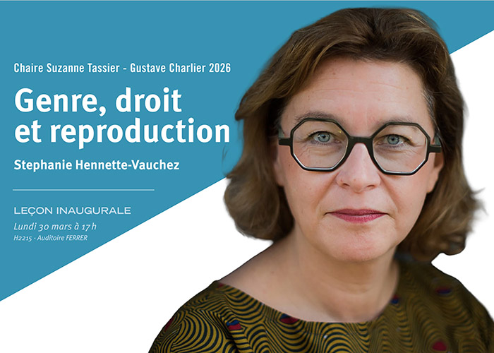 Chaire Tassier Charlier 2026